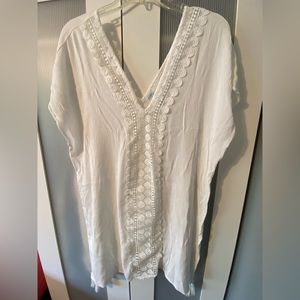 White bathing suit cover up